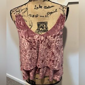 Express One Eleven Pink Velvet Cami Size Small